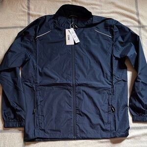 Men's Navy Blue Lightweight Windbreaker Jacket